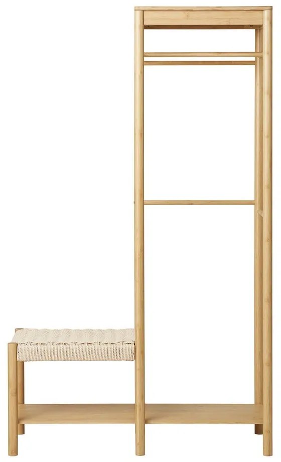 Bambusowy zestaw do przedpokoju w naturalnym kolorze Ember – House Nordic