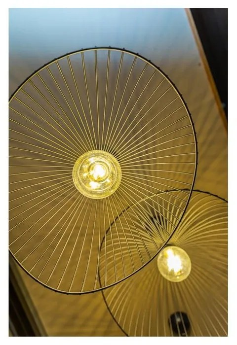 Czarna lampa wisząca z metalowym kloszem Reto 2 – GTV