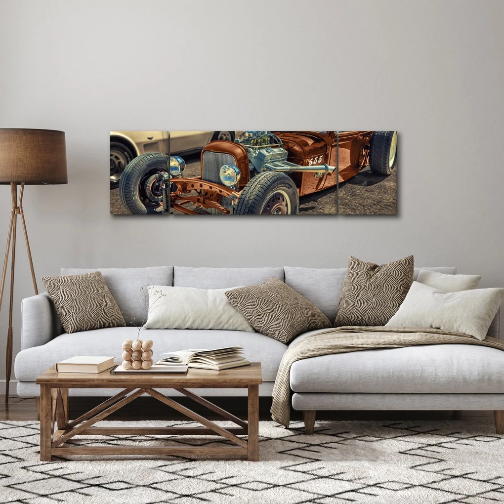 Obraz brązowego samochodu (170x50 cm)