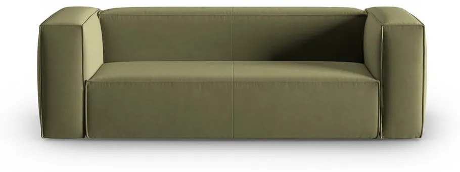 Zielona aksamitna sofa 200 cm Mackay – Cosmopolitan Design