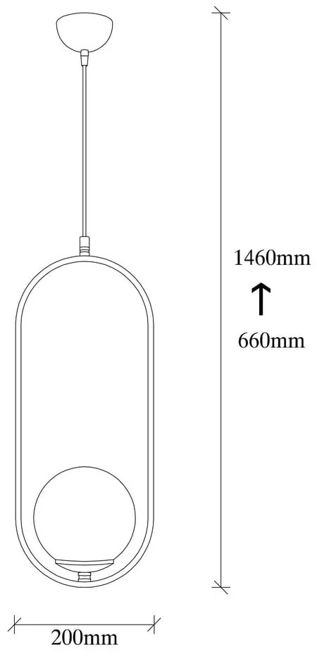 Czarno-biała lampa wisząca ze szklanym kloszem Mudoni – Opviq lights
