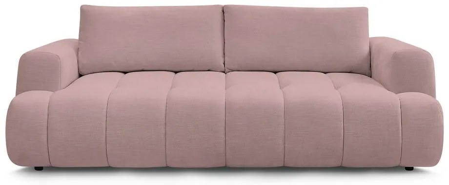 Różowa rozkładana/ze schowkiem sofa 251 cm Fuji – Bobochic Paris