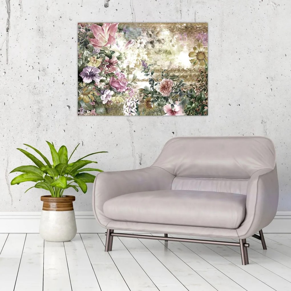 Obraz - Designerskie kwiaty (70x50 cm)