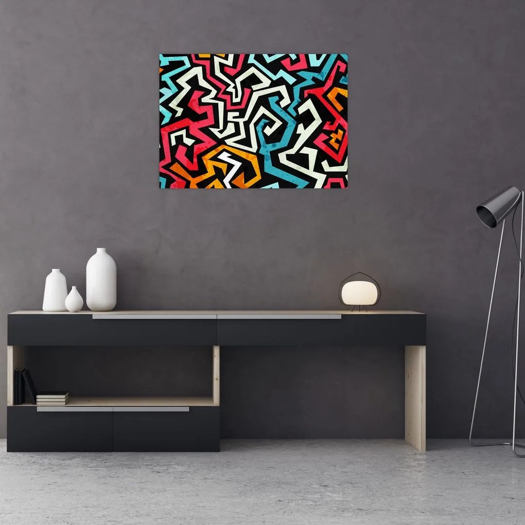 Obraz abstrakcji graficznej (70x50 cm)