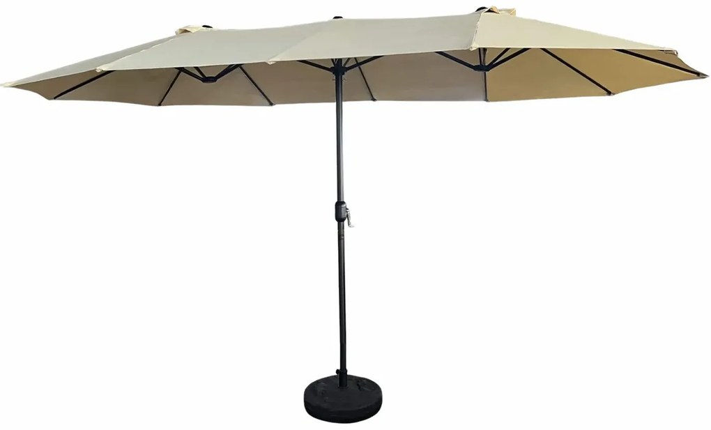 Potrójny beżowy parasol do ogrodu R5-D61