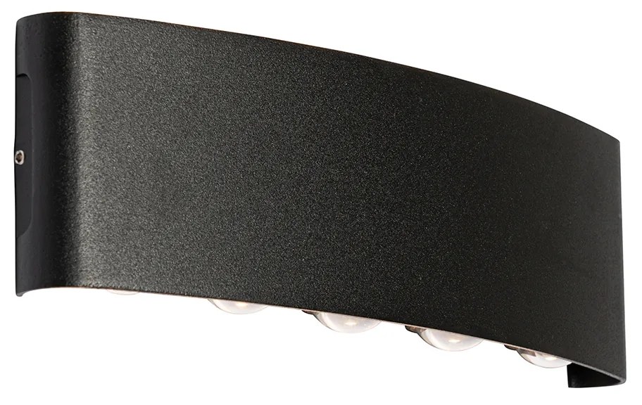 Zewnetrzna Lampa ścienna zewnętrzna czarna w tym LED 10-świateł IP54 - Silly Nowoczesny Oswietlenie zewnetrzne