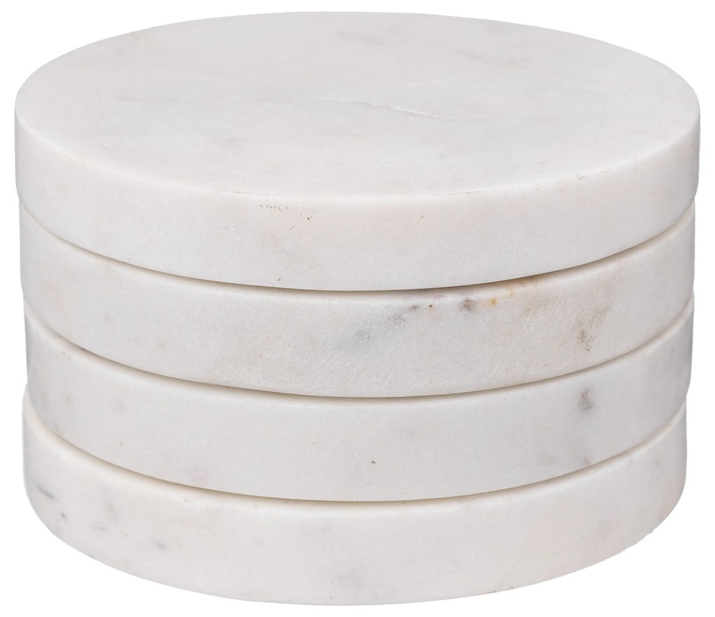Podkładki pod kubki MARBLE, Ø 10 cm, 4 sztuki