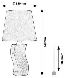 Rabalux 74074 lampa stołowa Dayami, beżowy