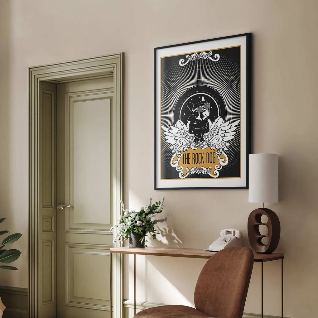 Plakat The Rock Dog 29,7x42 cm z ramą czarną z marginesem ARTGEIST B