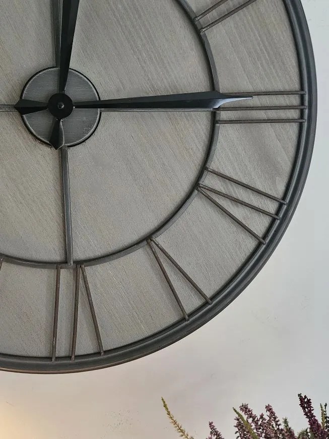 Zegar ścienny w styl rustykalnym, średnica 80cm