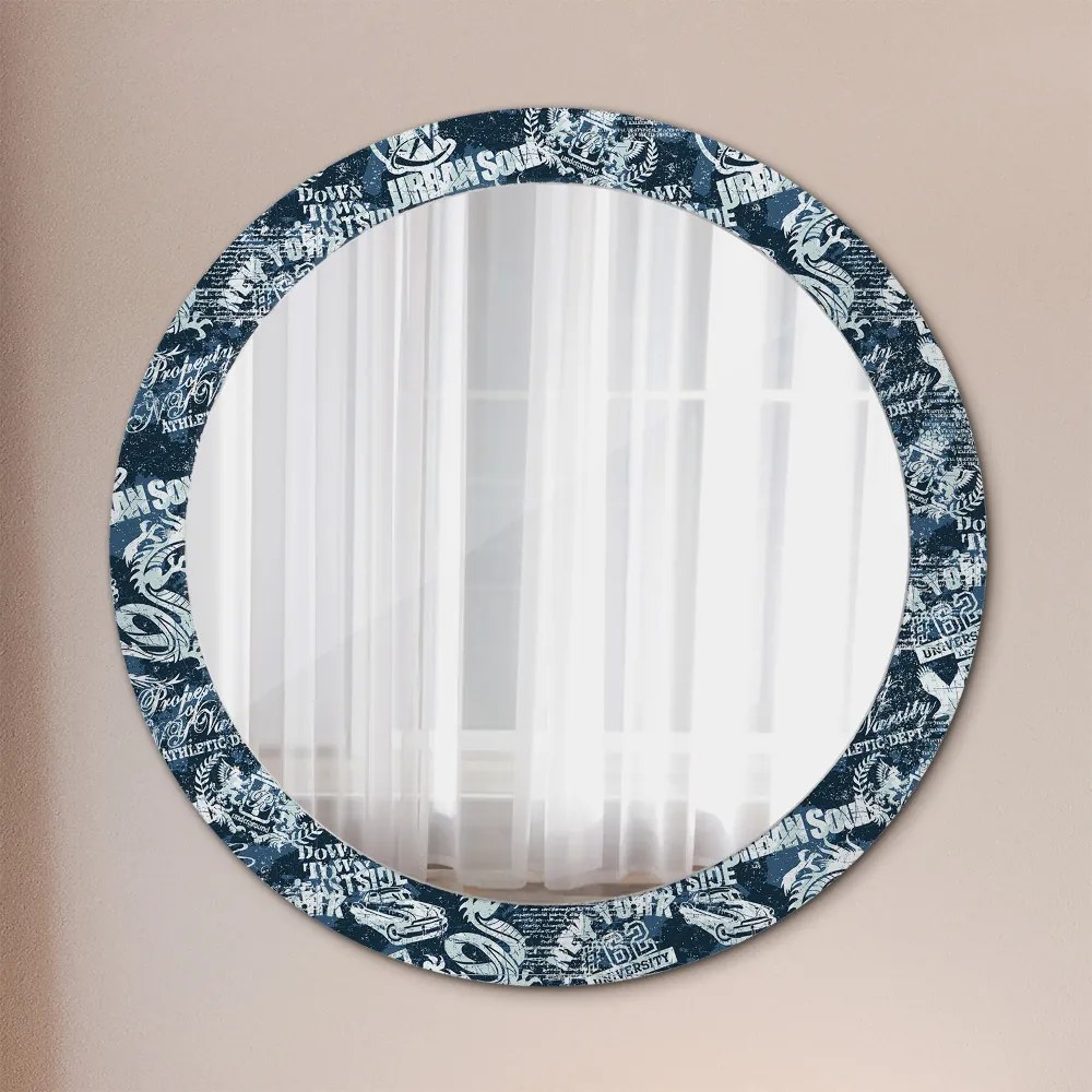 Lustro dekoracyjne okrągłe Kolaż ny