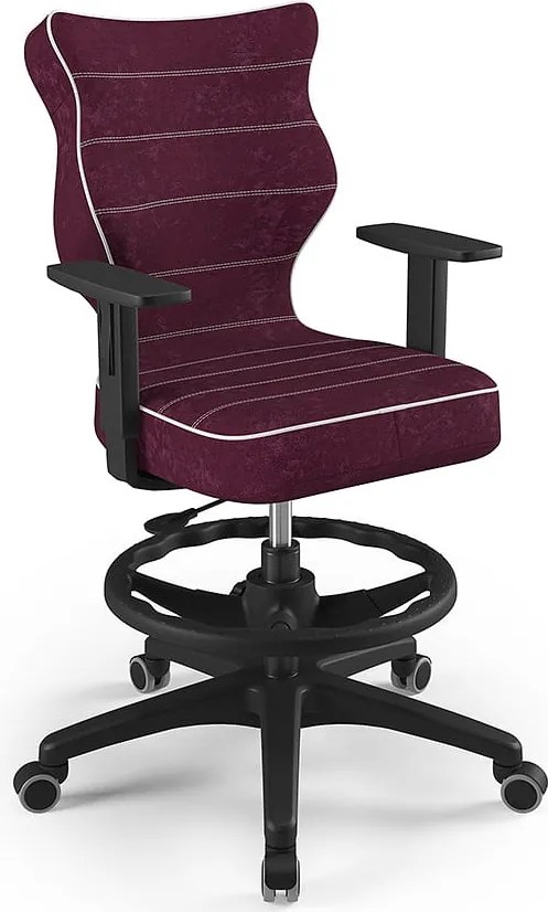 Obrotowe krzesło do biurka Duo Black rozmiar 6 (159-188 cm) z podnóżkiem