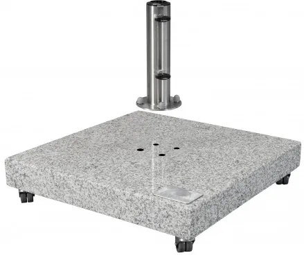 Mobilny stojak na parasole 140 kg - granitowy z kółkami