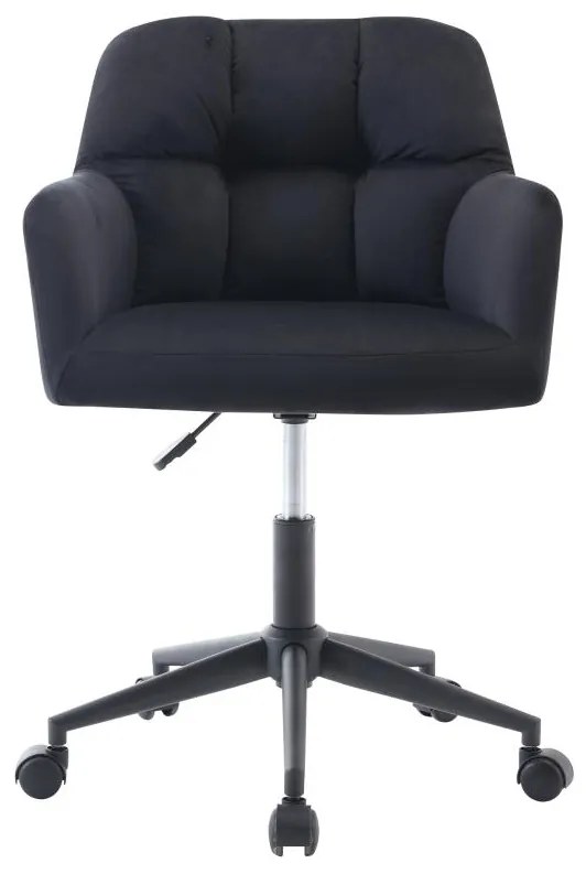 Krzesło biurowe - Welur - Czarny - Regulowana wysokość - PEGA Pascala Morabito