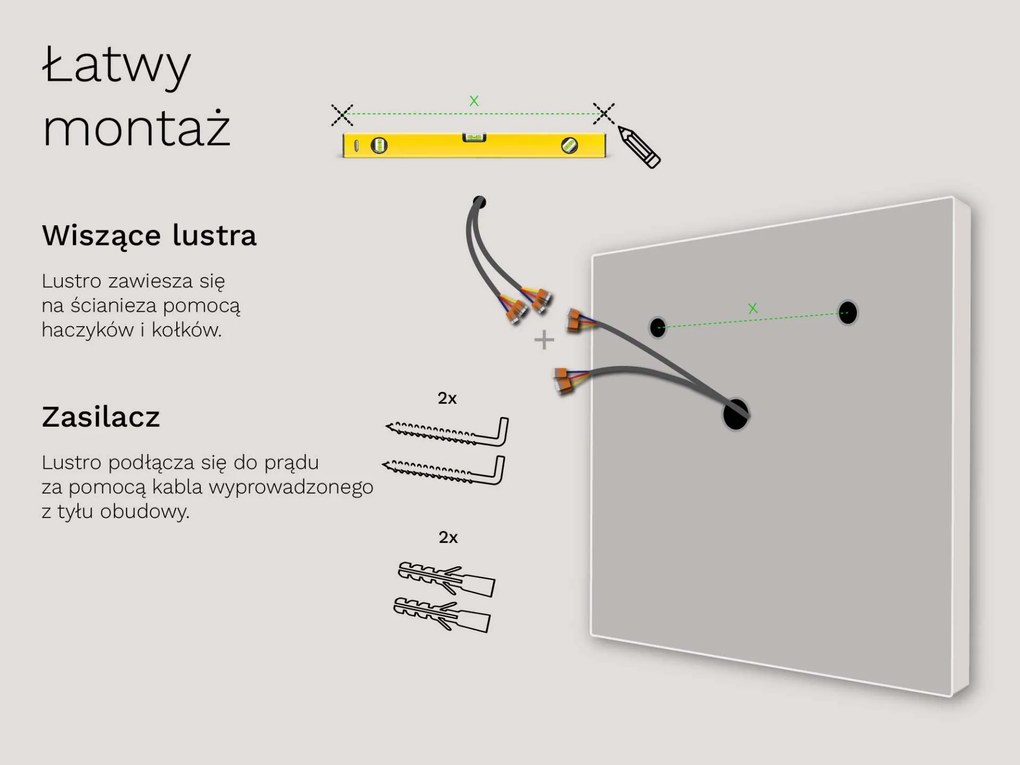 SMART LED lustro do łazienki z oświetleniem M1 premium + SmartScreen with Google Chromecast