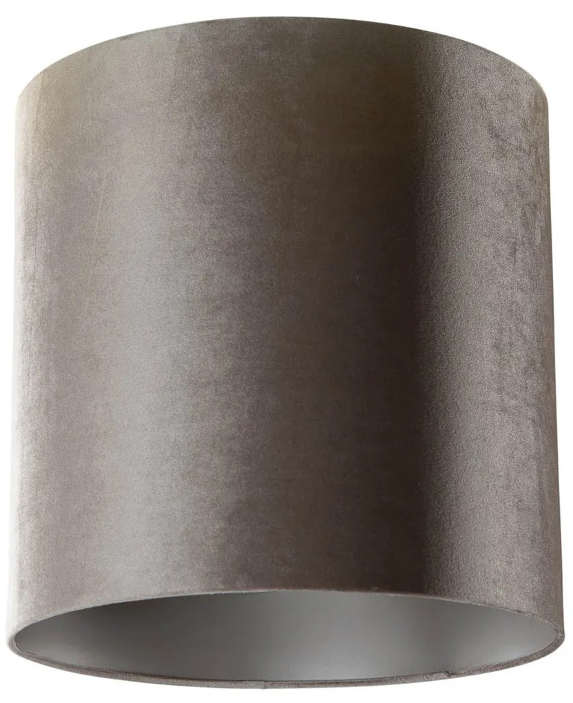 Aksamitny abażur Taupe Cylinder 40/40/40