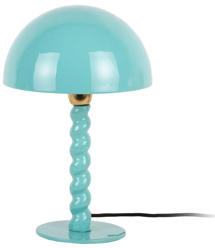Niebieska lampa stołowa z metalowym kloszem (wysokość 39 cm) Prisa – Leitmotiv