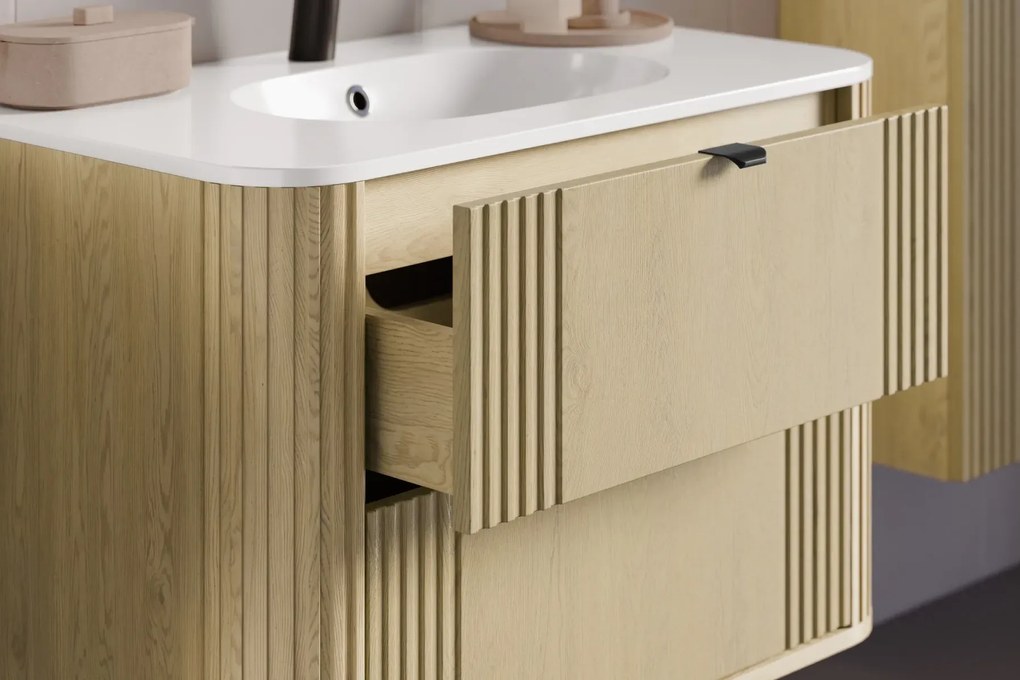 Szafka pod umywalkę OVALIA CREMONA 2S 100cm dąb cremona COMAD