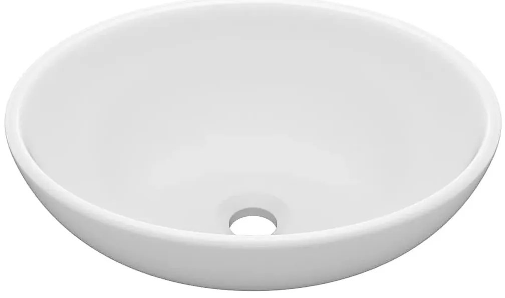 Biała ceramiczna umywalka łazienkowa - Feriks