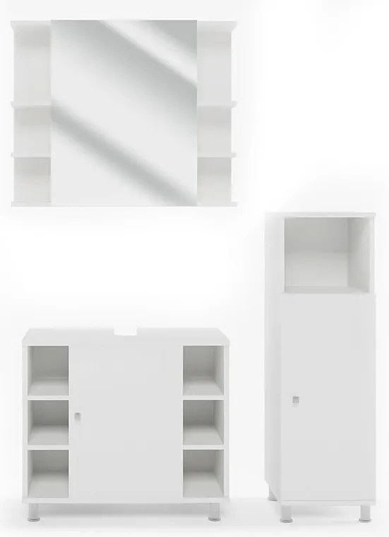 Zestaw mebli łazienkowych biały 60x32x54 fynn