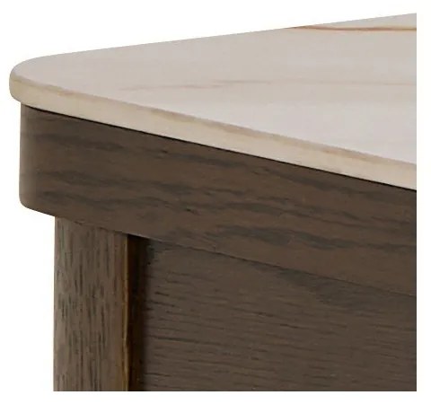 Beżowo-ciemnobrązowa konsola z ceramicznym blatem 40x100 cm Southampton – Actona