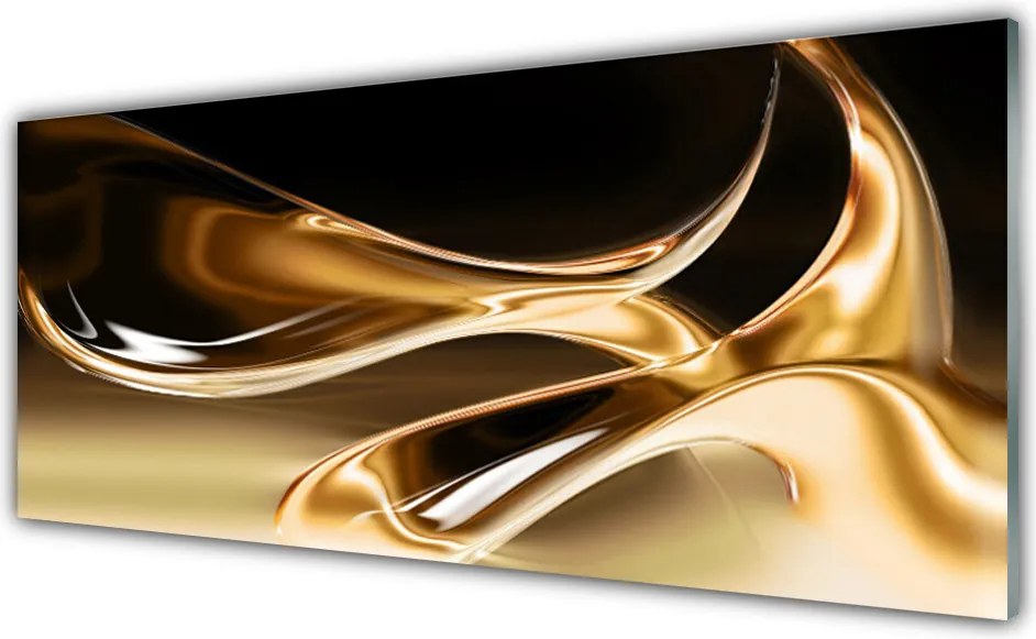 Panel Szklany Złota Struktura Abstrakcyjna