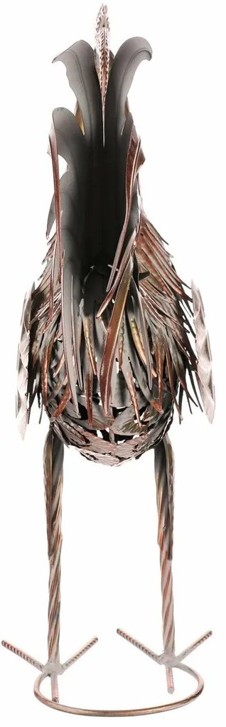 Metalowa dekoracja ogrodowa Kogut miedziany, 39 x16 x 53 cm