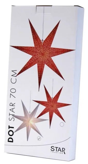 Czerwona dekoracja świetlna Star Trading Dot Red, ⌀ 70 cm