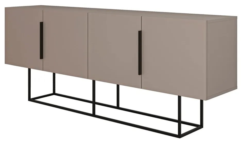 Szarobeżowa niska komoda 200x80 cm Titan – Marckeric