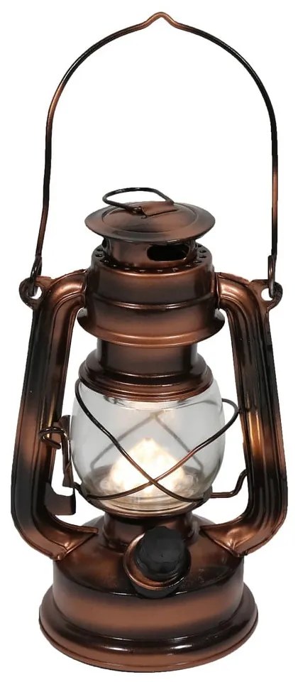 Lampion LED w kolorze brązu (wysokość 19 cm) – Hilight