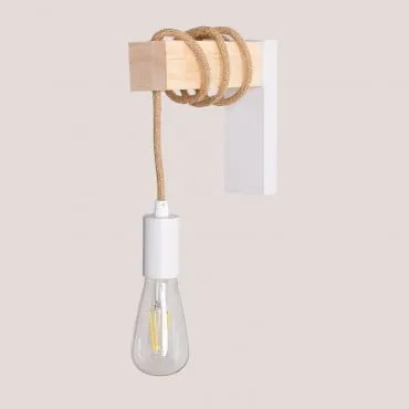 Kinkiet Ścienny Z Żelaza Tina Biala - Naturalna - Sklum