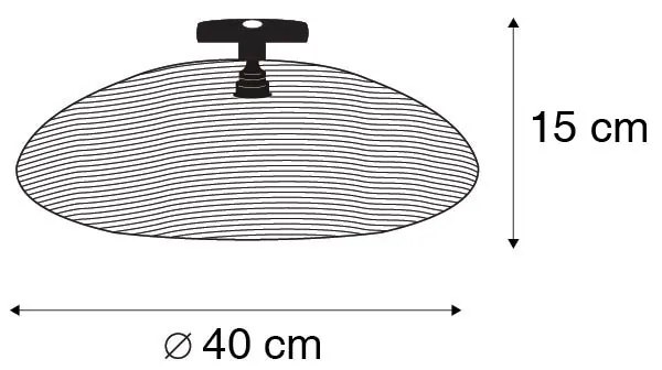 Orientalna lampa sufitowa złota 40 cm - GlanKolonialny Oswietlenie wewnetrzne