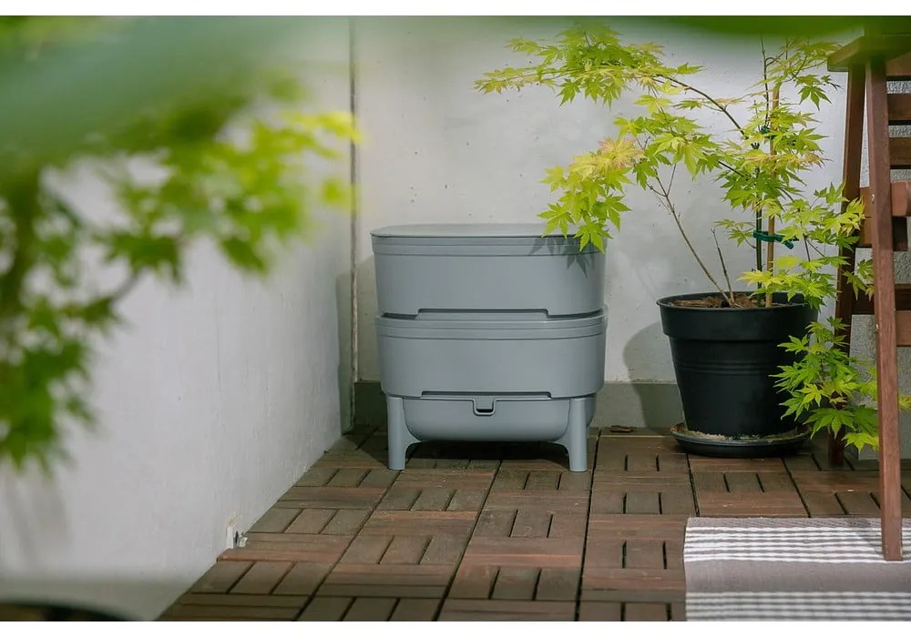 Szary kompostownik 30 l Urbalive – Plastia