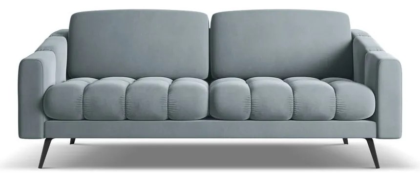 Jasnoniebieska aksamitna sofa 202 cm Nalu – Makamii