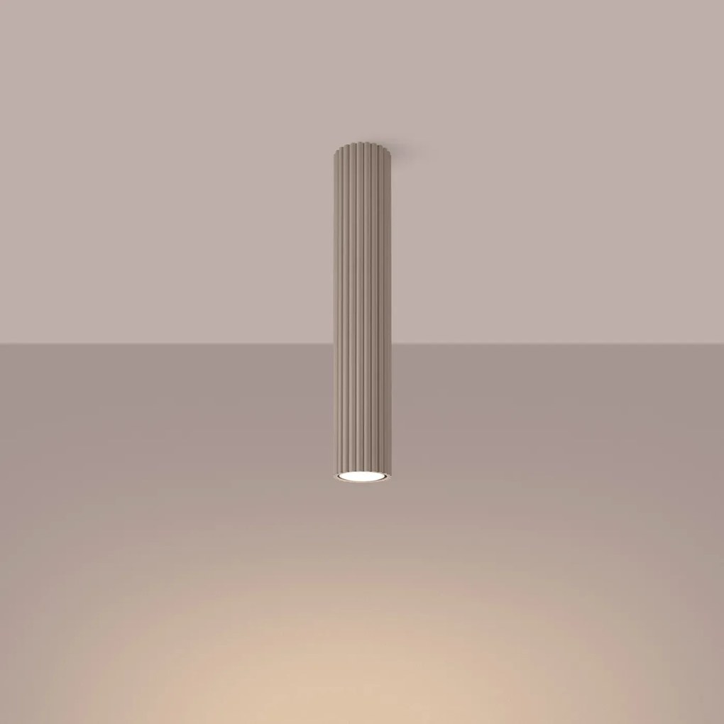 Plafon KARBON 40 taupe ryflowany SOLLUX  LIGHTING