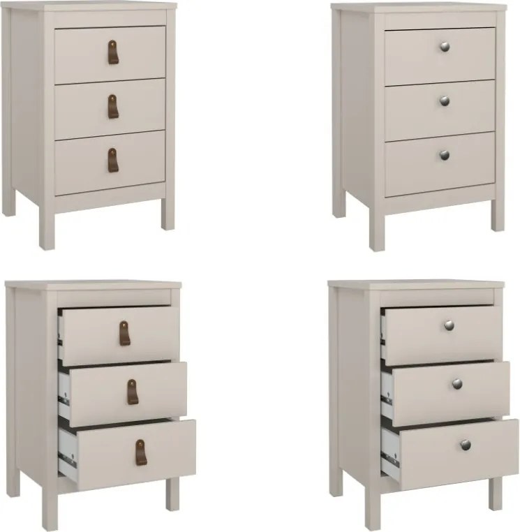 Szafka nocna z 3 szufladami Madrid, kaszmir mat