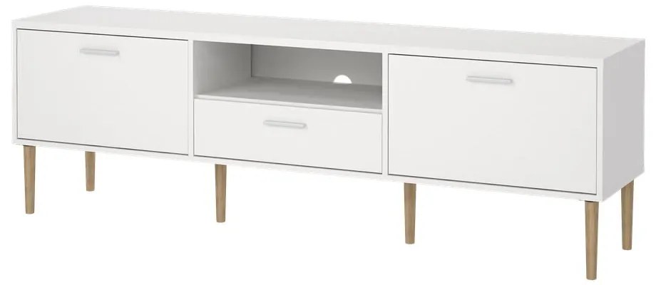 Biała szafka pod TV 177x57 cm Media – Tvilum