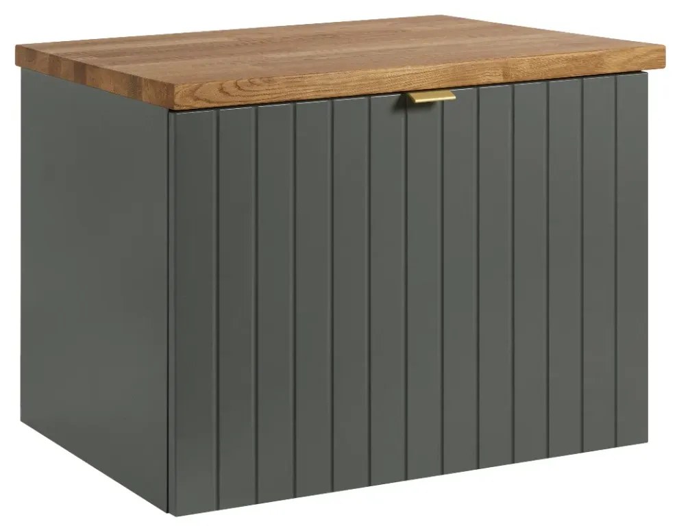 Szafka pod umywalkę HARMO 60 cm szaro-zielony półmat KROFAM