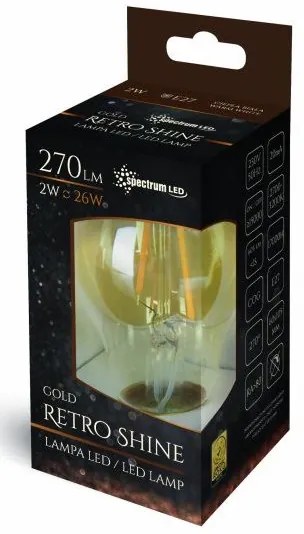 Żarówka LED Ciepła E-27 230V 2W Edison WOJ+14077