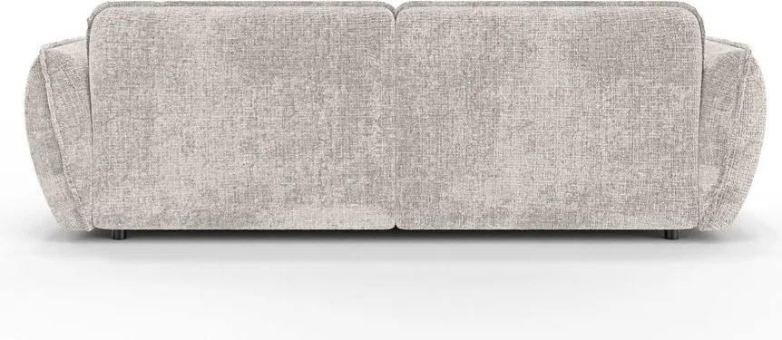 Beżowy narożnik z tkaniny szenilowej (prawostronny/z szezlongiem) Nelia – Ropez