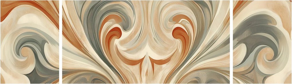 Obraz - Wiry w ziemistych barwach (170x50 cm)