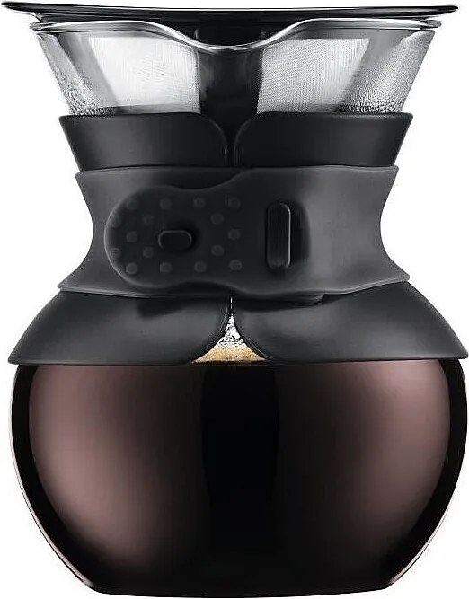 Kawiarka POUR OVER BODUM, Stały Filtr Ze Stali Nierdzewnej, 0.5L, 4 Filizanki - Czarny