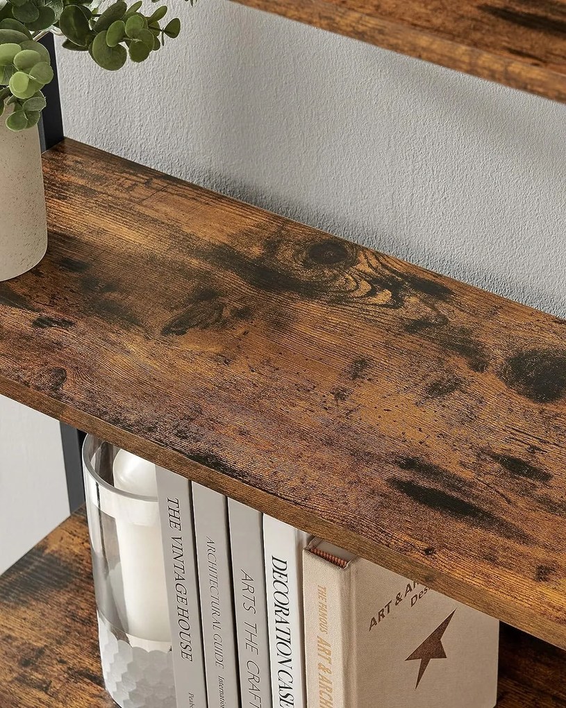 Regał na książki TAYLOR 6 półek 186x60cm, rustykalny brąz