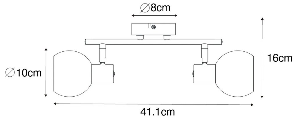 Inteligentny reflektor złoty z różowym szkłem, w tym 2 Wifi P45 - Vidro