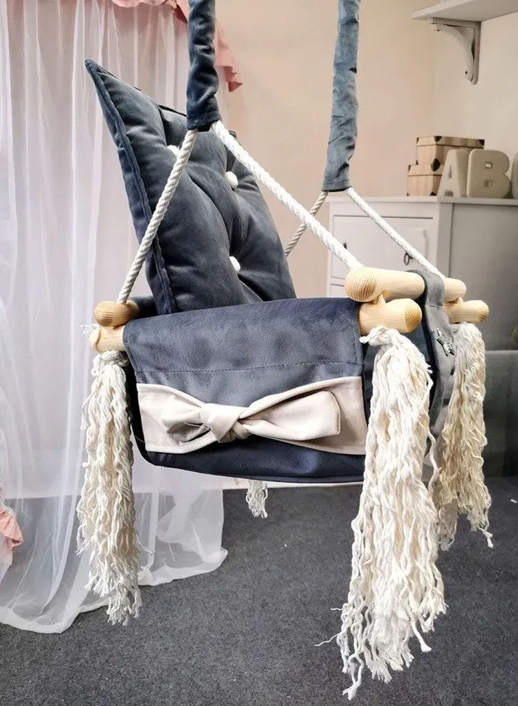 Szara huśtawka dla dziecka Z7-M77