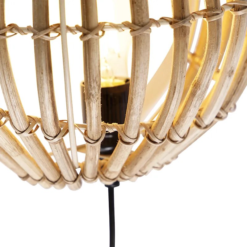 Rustykalna lampa ścienna bambusowa - Canna Rustykalny / Vintage Oswietlenie wewnetrzne