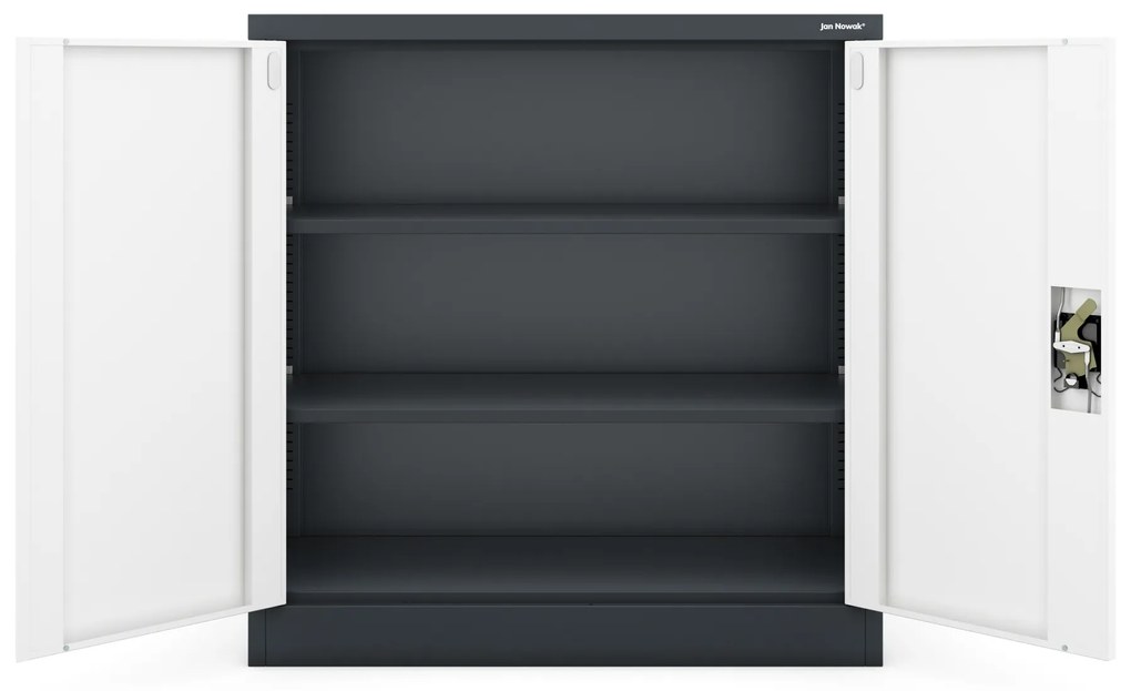 Szafka na akta osobowe BEATA, 900 x 930 x 400 mm, antracytowo-biała