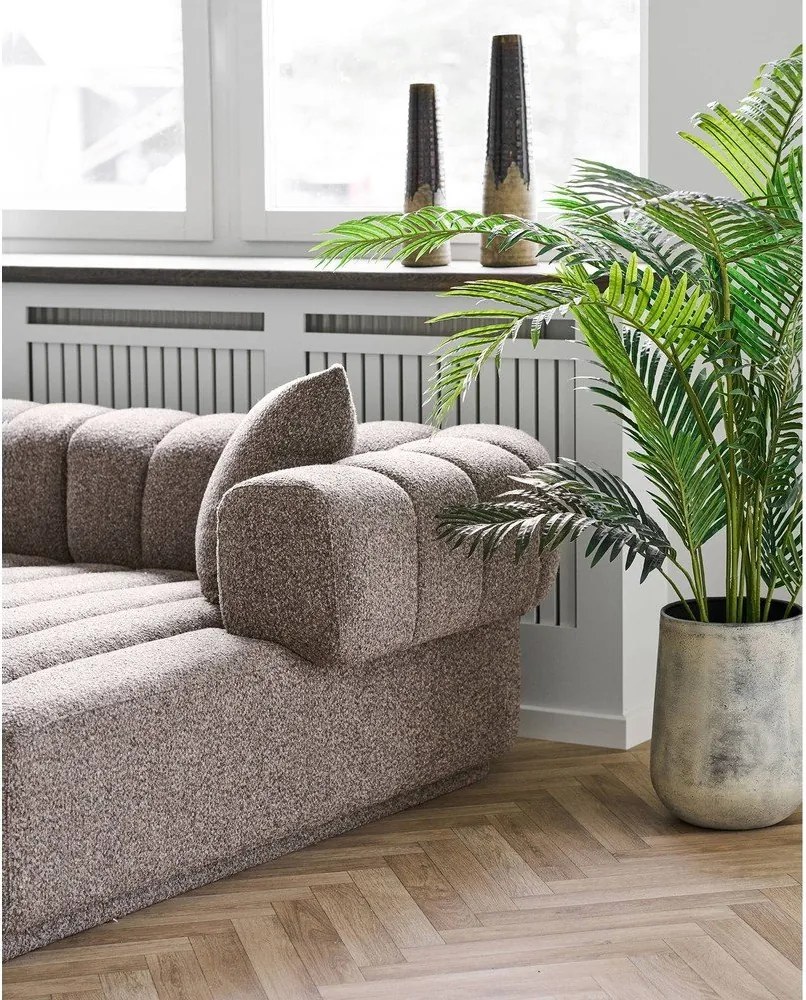 Brązowy ceramiczny wysoki wazon (wysokość 48 cm) – House Nordic