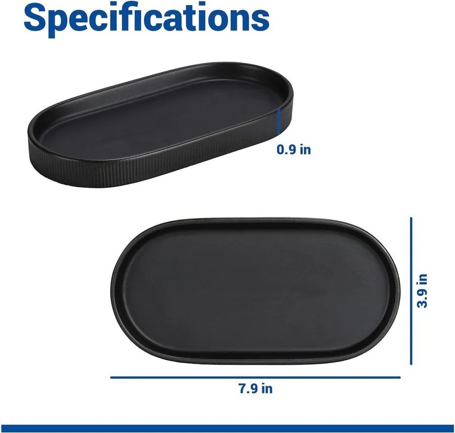 Czarny organizer łazienkowy ceramiczny Fablo – Wenko