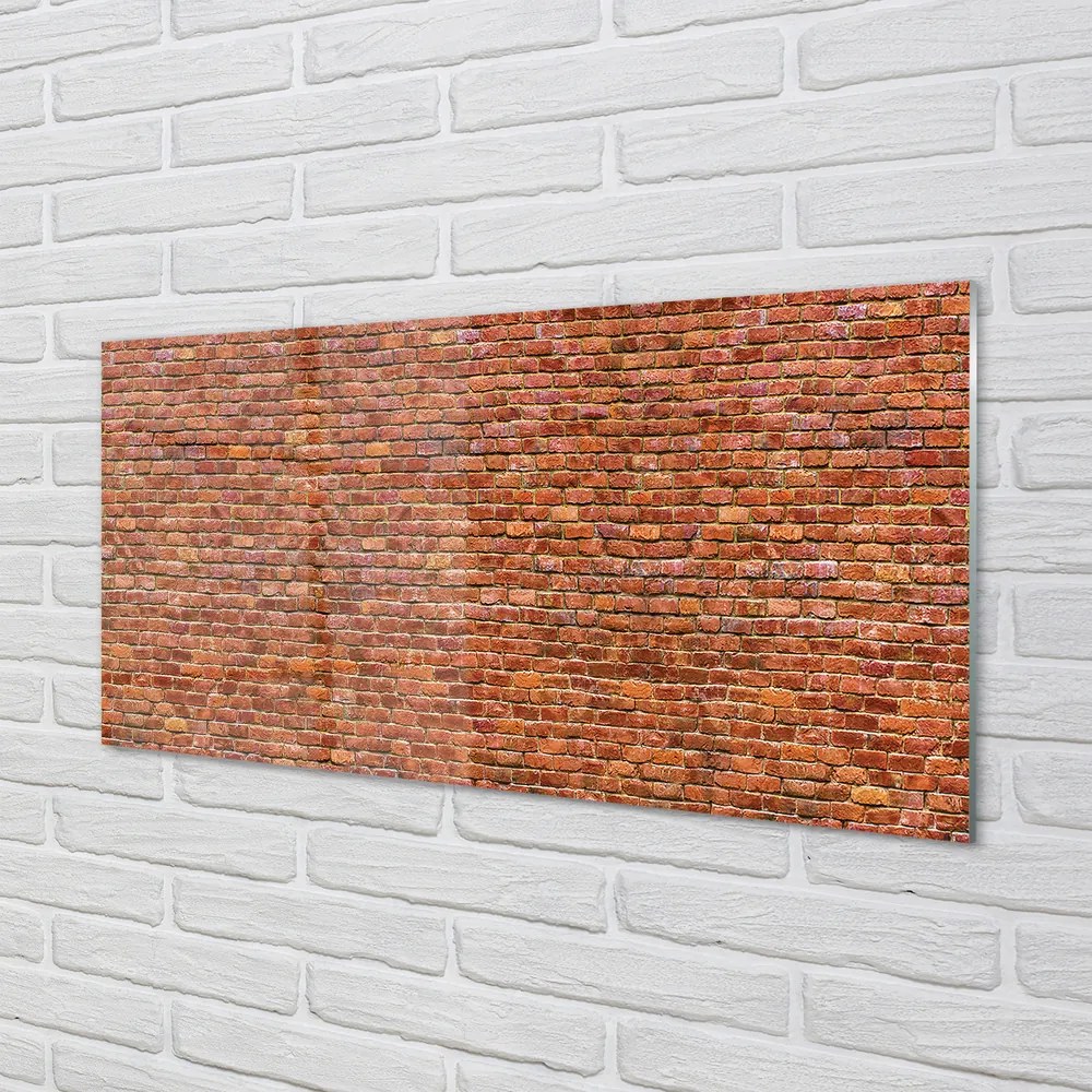 Szklany Panel Rustykalny Mur Ceglany